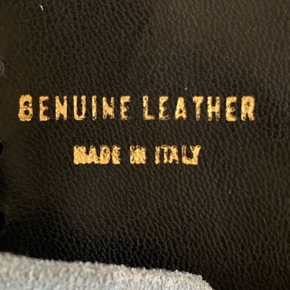 Italian Light Blue Suede Leather Belt Low Slung Made in Italy - Picture 6 of 7